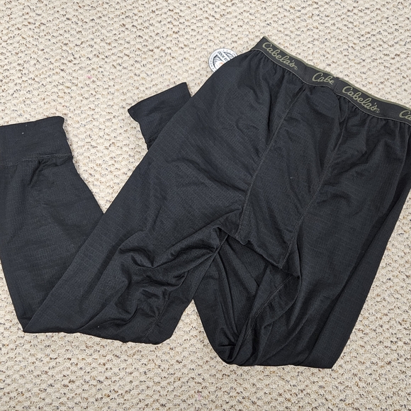 Cabela’s Polartec Power Dry Bottoms Pants Base Layer Black Mens Med - Picture 8 of 9